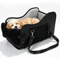 Center Console Dog Car Seat For Small Dogs, Dog Booster Seat To 15lbs Portable Puppy Car Seat With Adjustable Straps, Storage Pocket, Anti-Collapse, Washable Reversible Seat Cushion Black