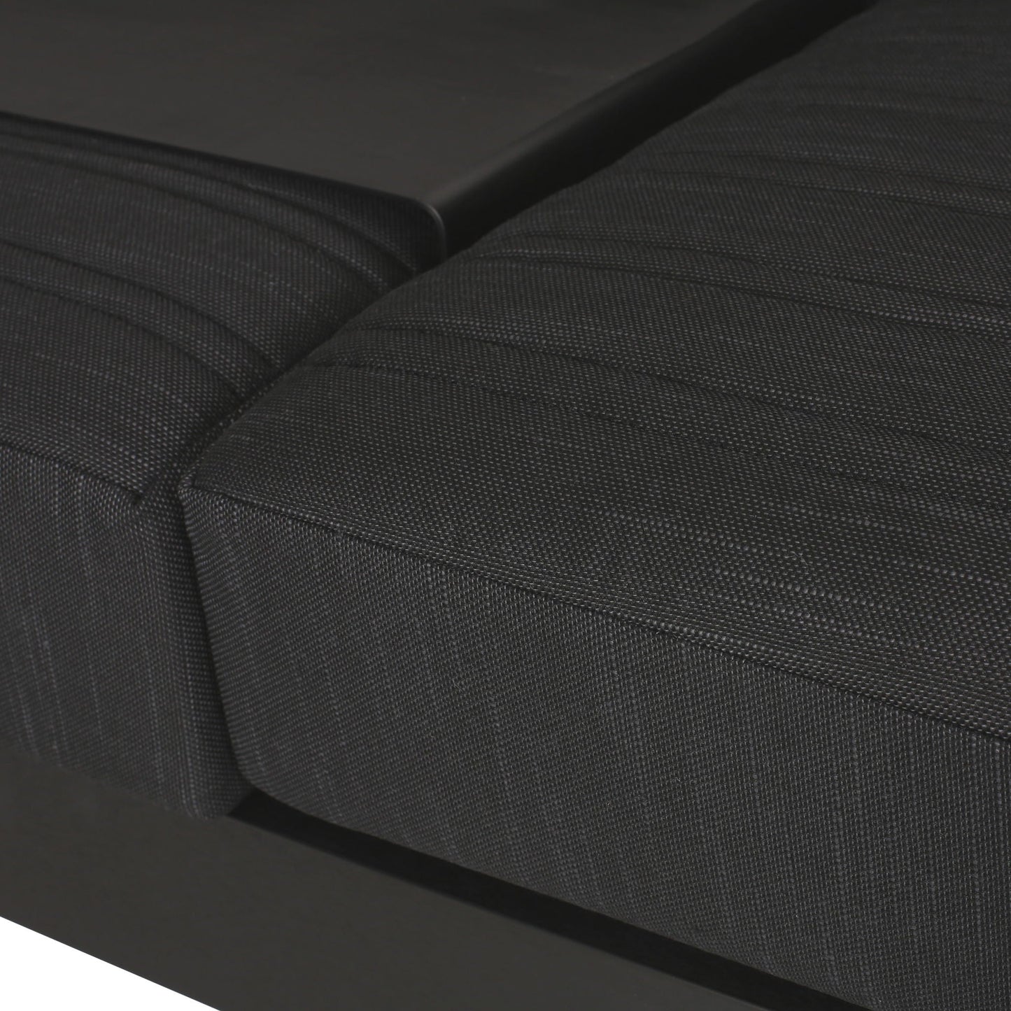 Giovanna 3-Seater Sofa with Aluminum Frame and Water-Repellent Cushions - Black
