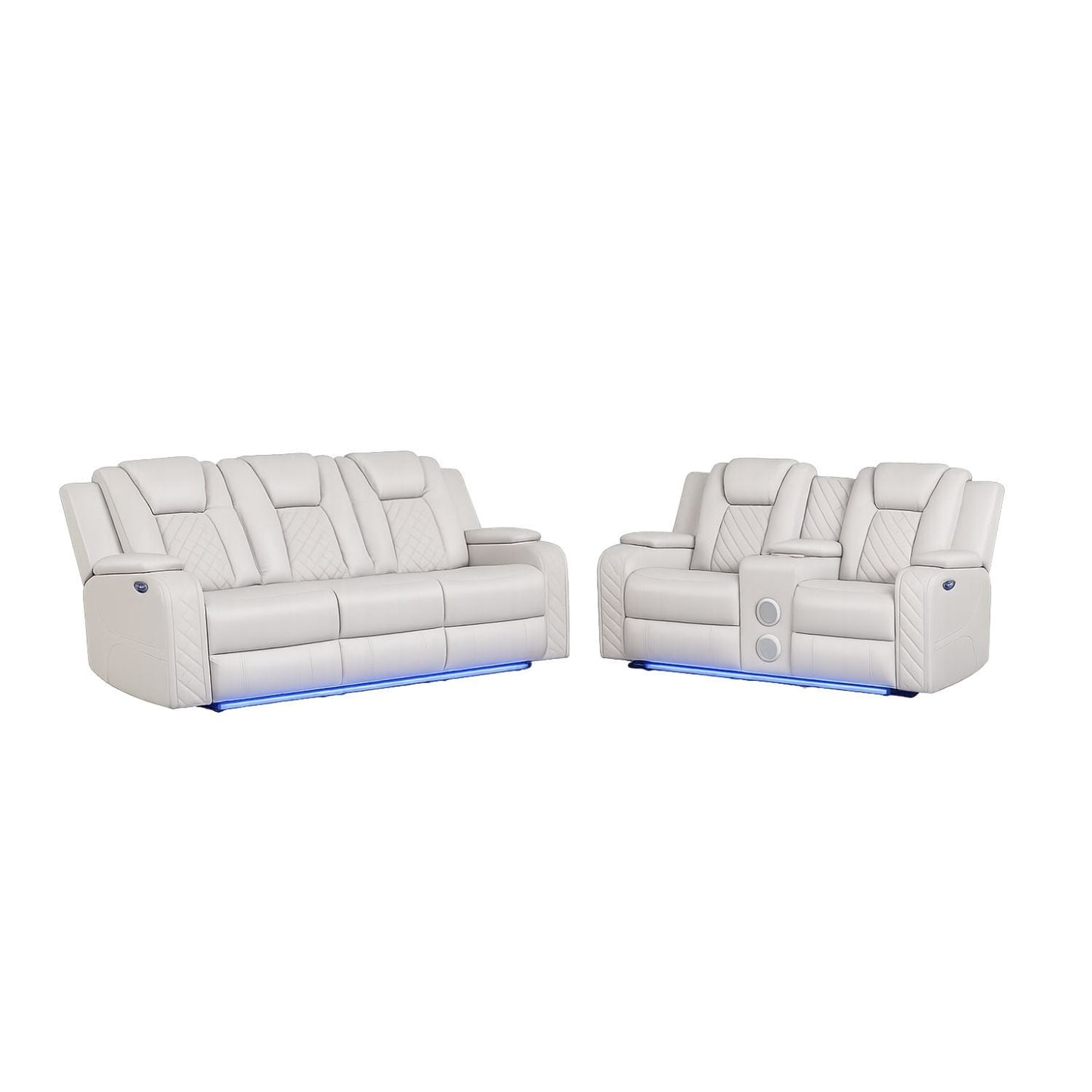 Benz - LED & Power Recliner With Adjustable Headrests And Ambient LED Lighting