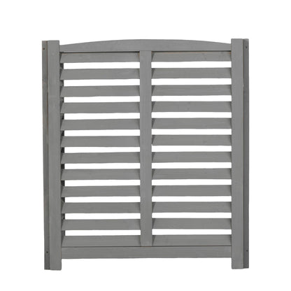 3 Panel Outdoor Wooden Air Conditioner Fence