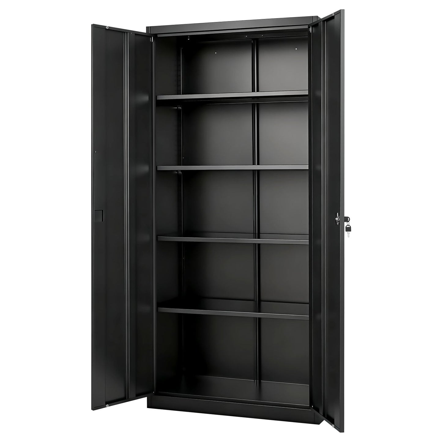 Metal Storage Cabinet, 68.9 in Lockable Steel Garage Cabinet