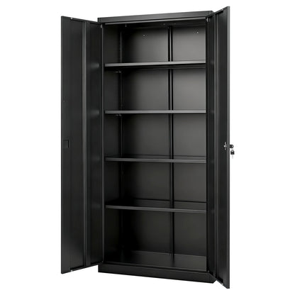 Metal Storage Cabinet, 68.9 in Lockable Steel Garage Cabinet