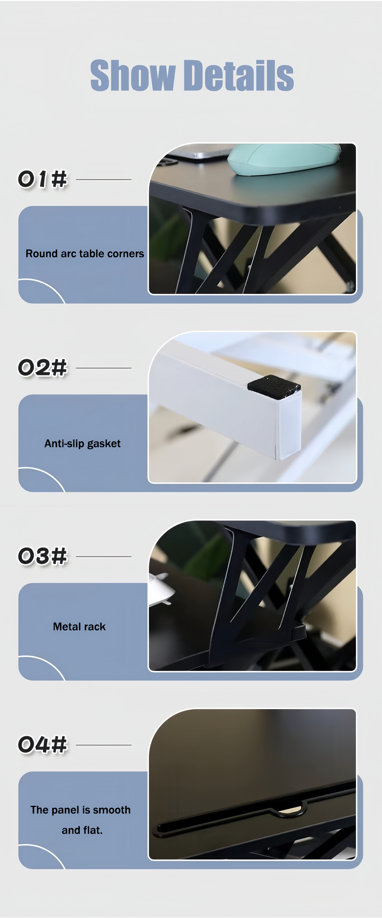 32 Inch Height Adjustable Desk Converter