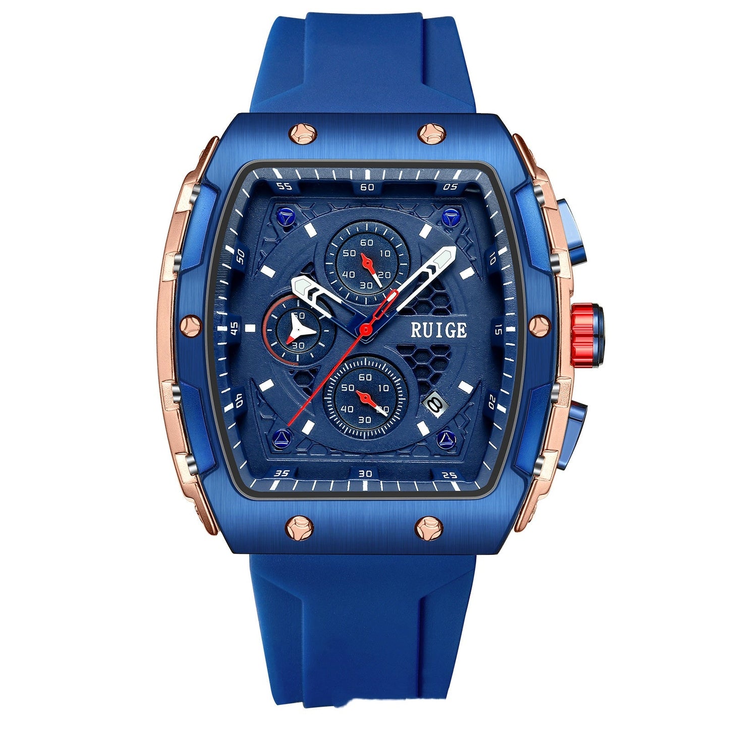 RuiGe Brand Watch Outdoor-style Barrel-shaped Wristwatch