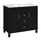 Bathroom Vanity With Top Sink and Soft-Closing Storage