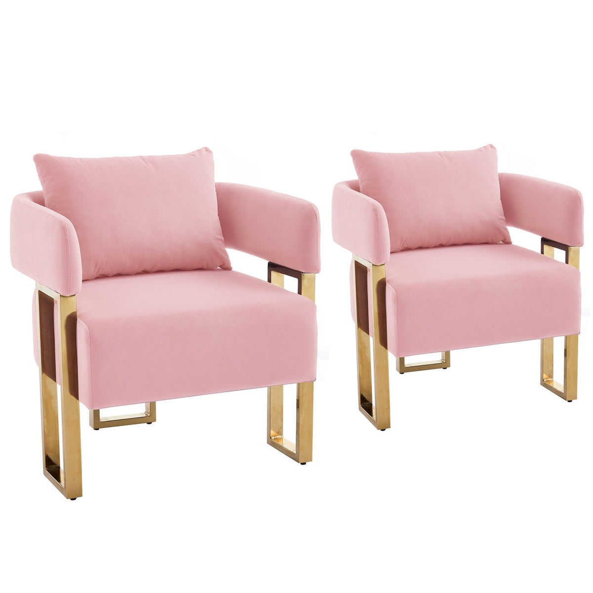Modern Classic Design Decorative Chair Teddy Fleece Upholstered And Metal Foot