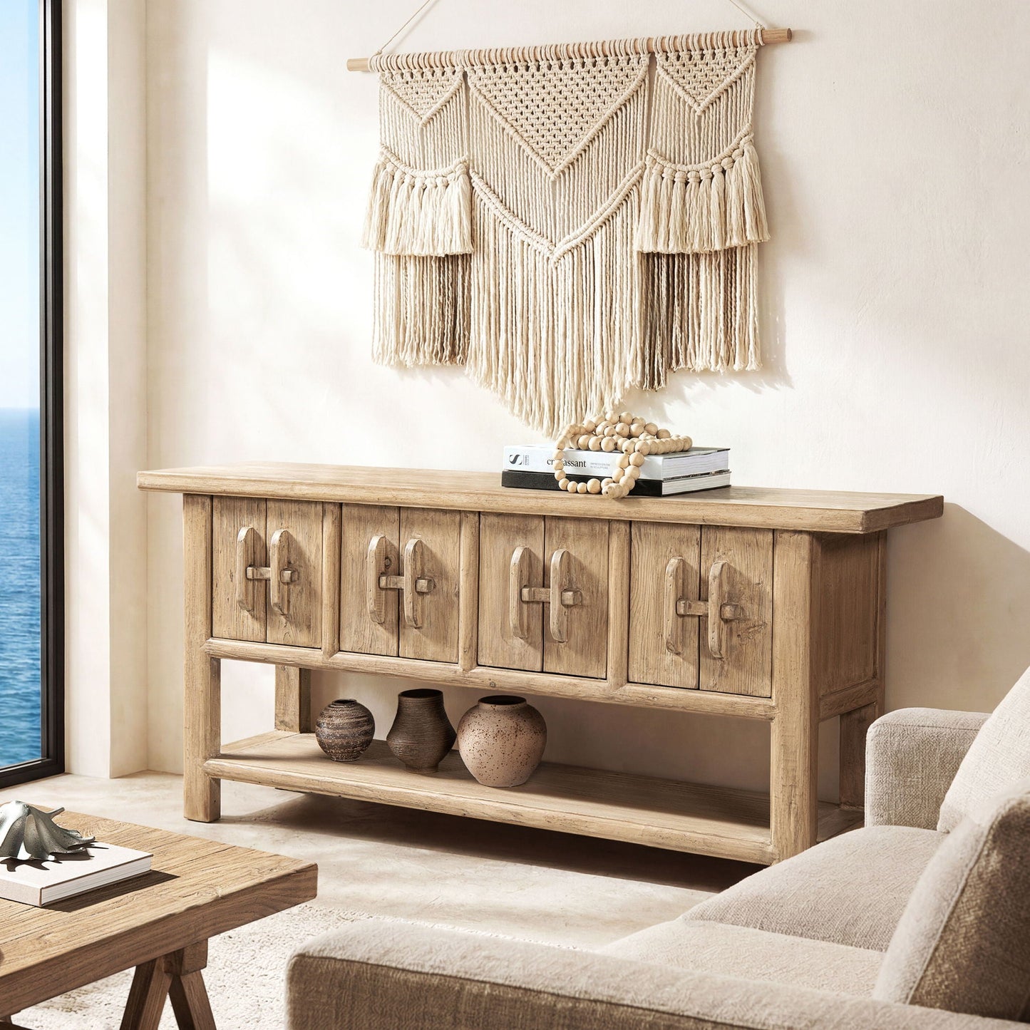Rowan - Sideboard With Lower Shelf - Natural