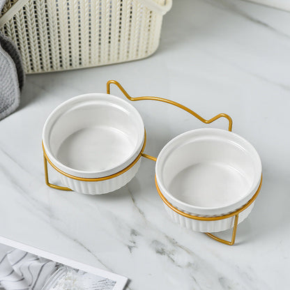 Protect Cervical Spine And High Feet Drinking Water Pet Bowl