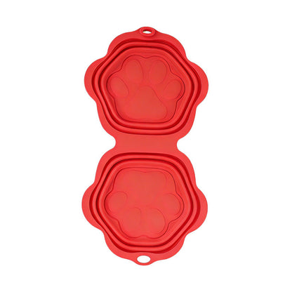 Foldable Silicone Dog Food Bowl For Pets