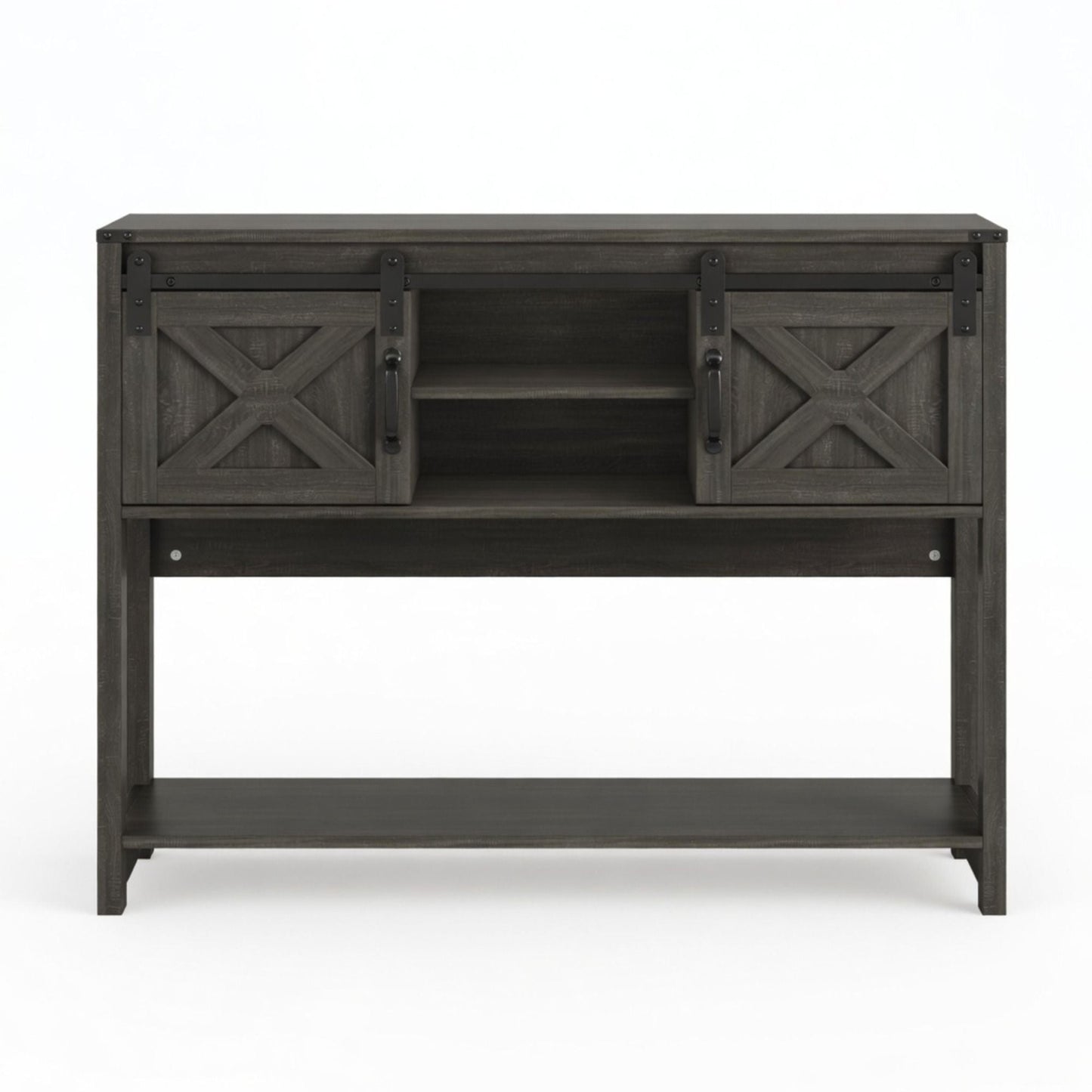 Farmhouse Entryway Table With Sliding Barn Door