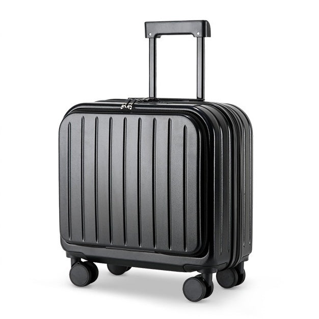 Front Opening Luggage Compartment With Front Open Tray And 20 Inch Cabin, Expandable Folding Cup Holder, Hidden Phone Holder, Dual USB Chargers. Travel Carrier