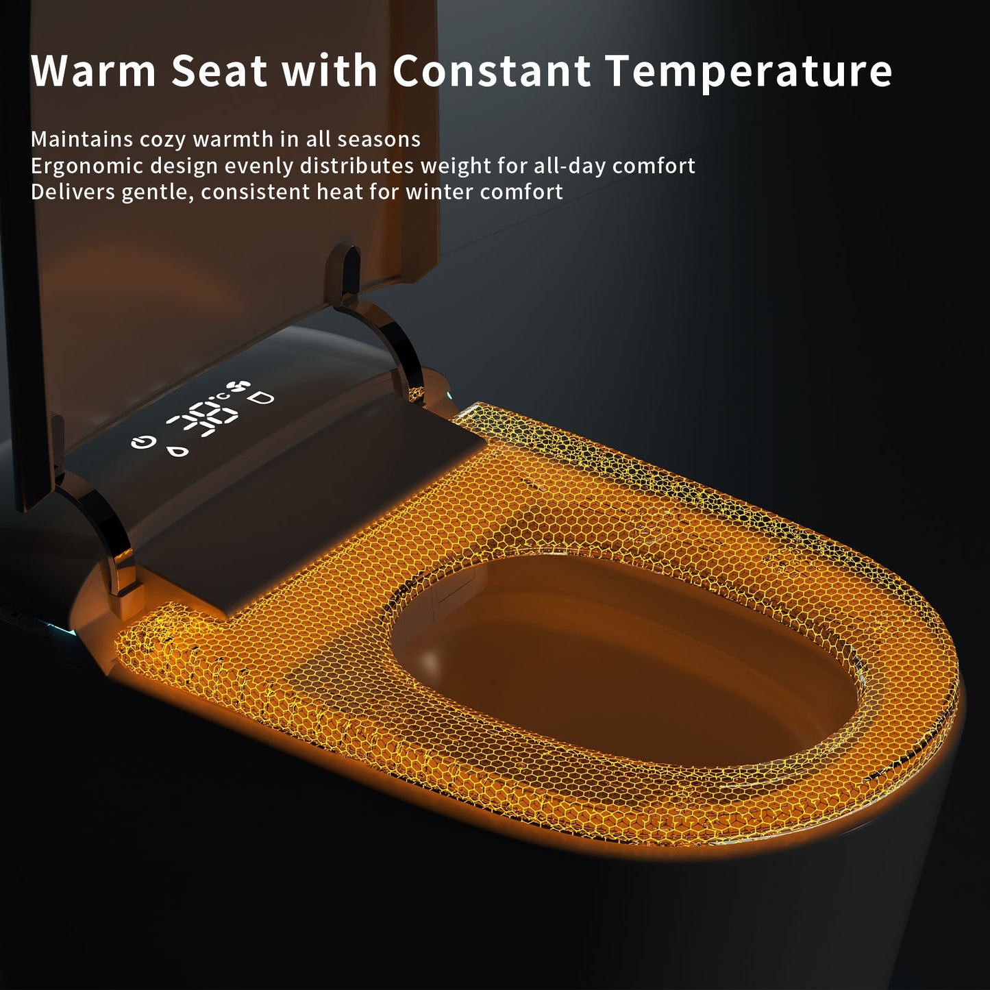 E40 Smart Toilet with Built-In Bidet and Advanced Features