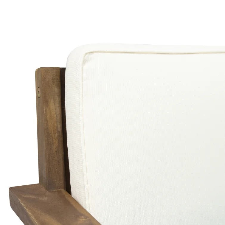 Outdoor Acacia Wood Club Chairs with Cushions