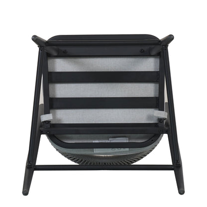 Outdoor 26" Counter Height Metal Frame Counter Stools With Scallop Shaped Backrest & Water Resistant Cushions