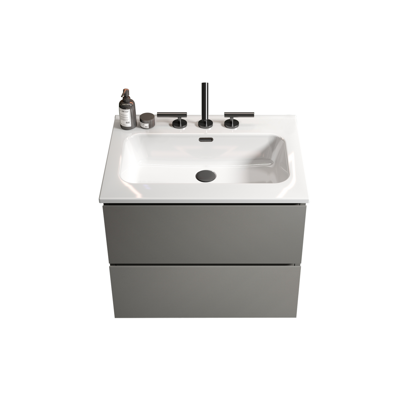 TIA 24" Wall Mount Space Grey Bathroom Vanity
