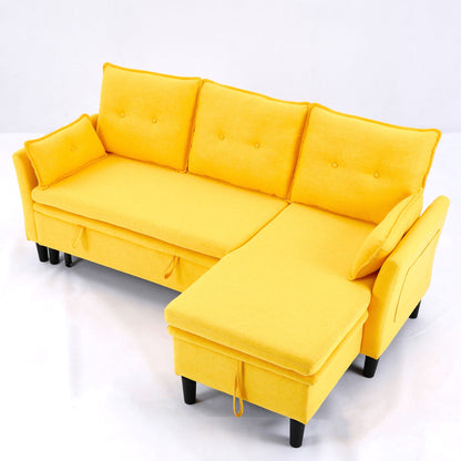 L-Shaped Reversible Chaise Sectional Sofa With Storage