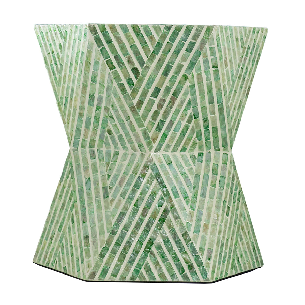 19x19x20" Tapered Green Pedestal Stool