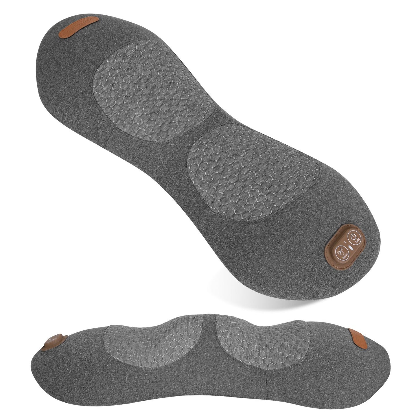 3 In 1 Electric Lumbar Massager Support Pillow Plug-in Memory Foam Lower Back Massager with Heat Vibration Airbag Stretching Adapter for Pain Relief