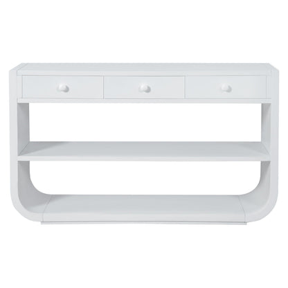 Console Table With 3 Soft Close Drawers & 2 Open Shelves