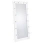 Zayan 32 x 71 Inch Floor Mirror LED Lighting White Gloss