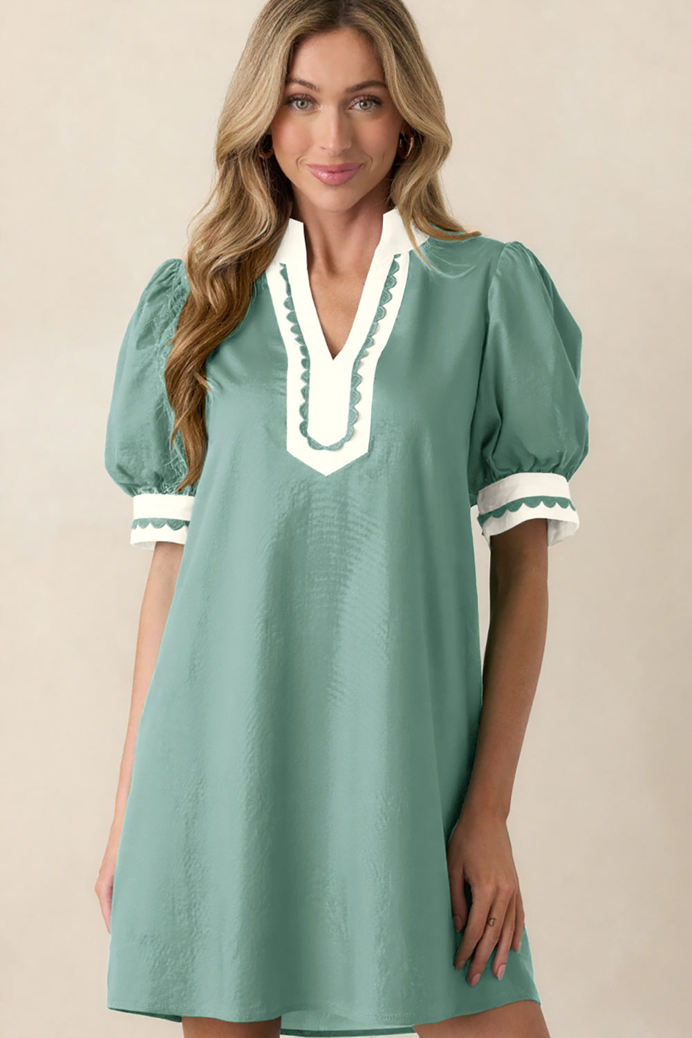 Leyla Puff Sleeve Mini Dress
