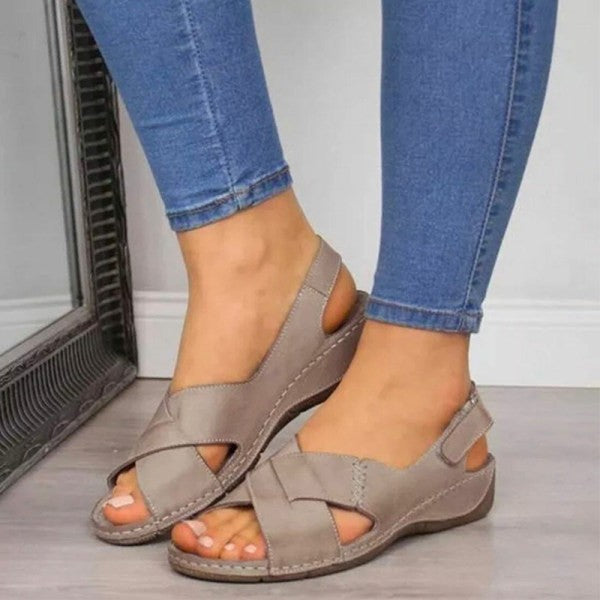 Womens Retro Casual PU Sandals