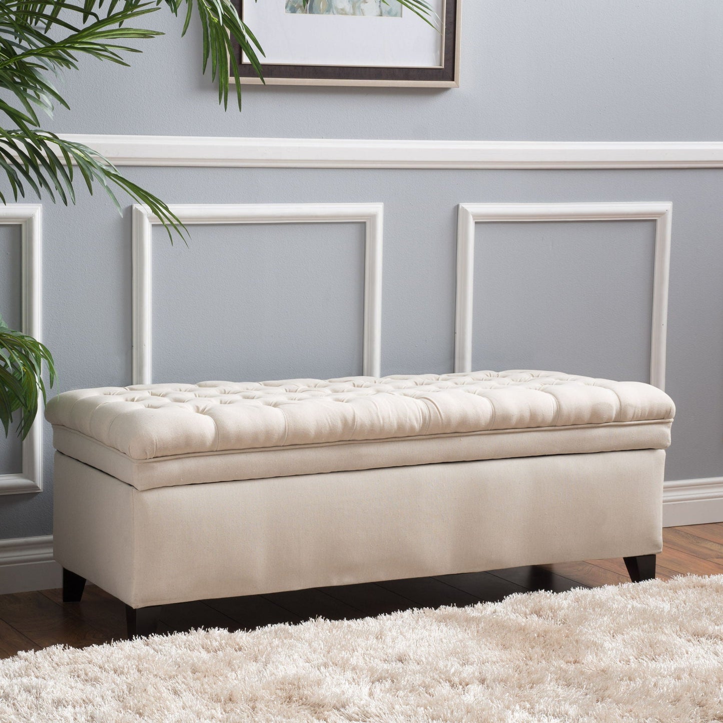 Juliana Storage Ottoman With Birch Legs