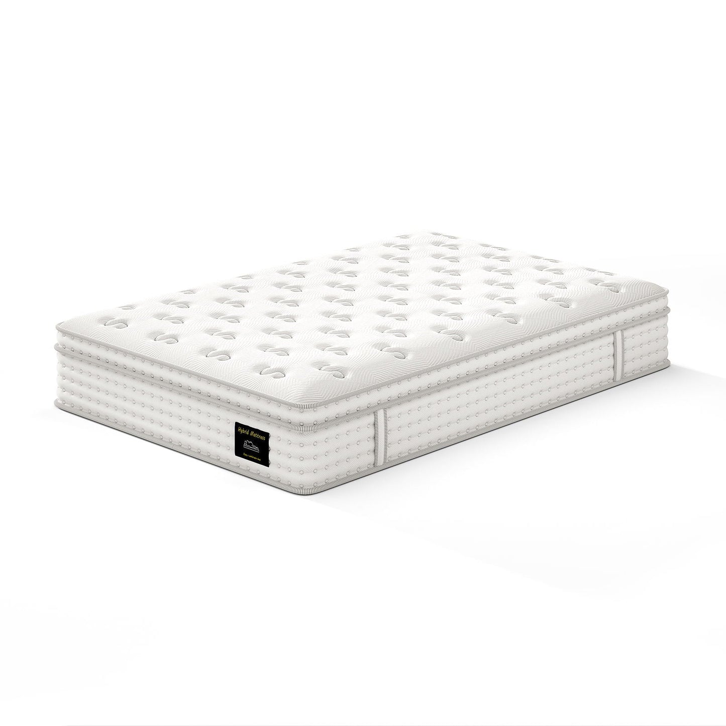 12'' Hybrid Mattress with Memory Foam & Pocket Springs for Pressure Relief