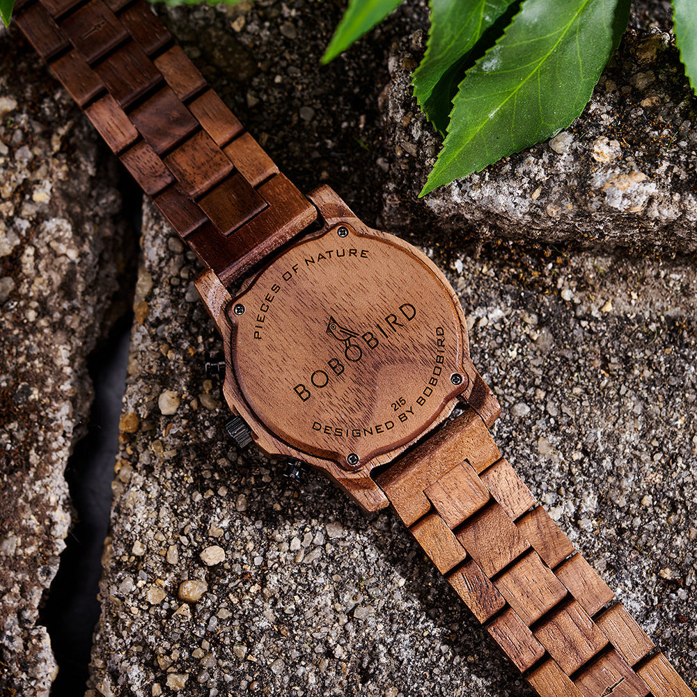 Vintage Wooden Watch For Young Men