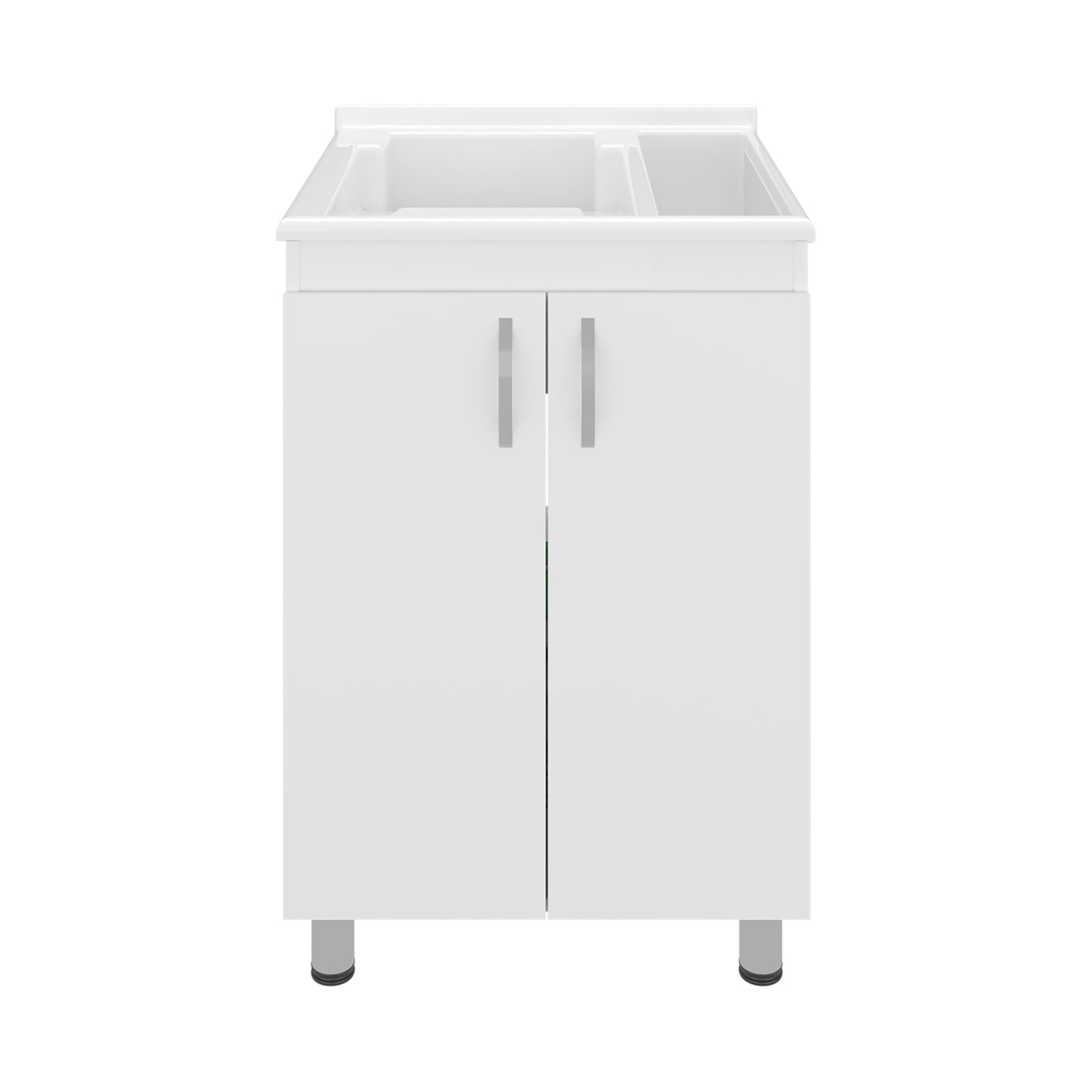 Demolotion Utility Sink Cabinet with Dual Compartments and Storage