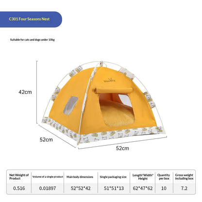 Four-Season Universal Windproof Pet TentCat Bed For Outdoor Camping