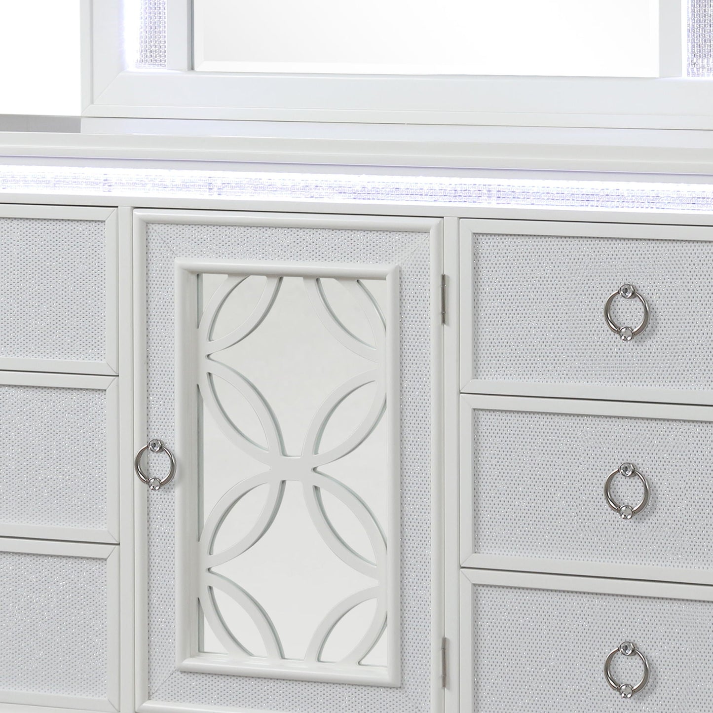 Abigale - 6 Drawer Dresser With LED (Includes Dresser Only, Mirror Not Included) - White