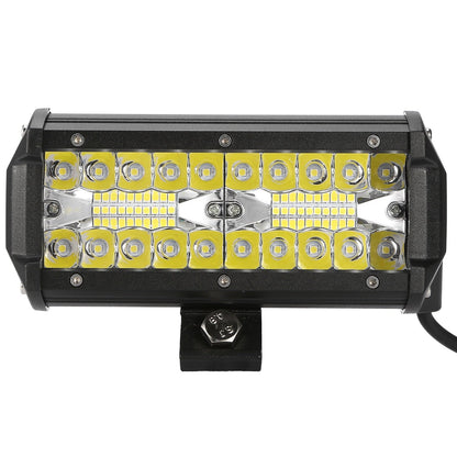7" LED Light Bar 120W 12000LM LED Work Light Pods Offroad Driving Lights IP67 Waterproof Fog Light Spot Flood Beam for Jeep Trailer Truck Bus Boat