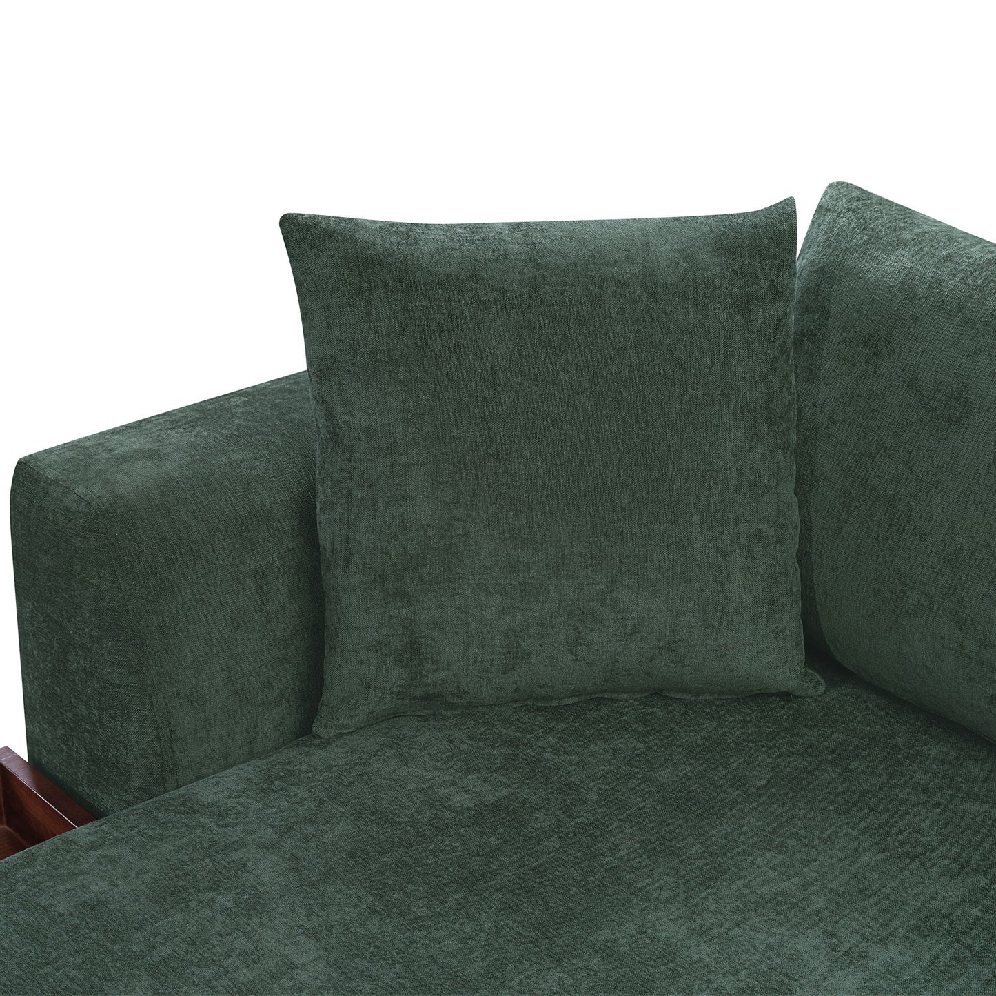 Modern L Shaped Sectional Sofa With Upholstery And Wooden Storage