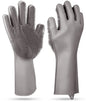 1 Pair Magic Silicone Brush Dishwashing Gloves Cleaning Sponge Pet Scrubber Heat Resistant Wash Gloves