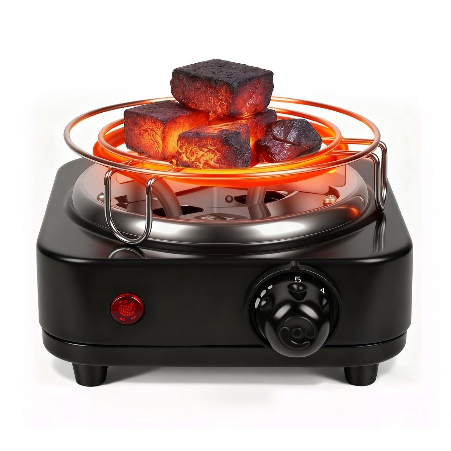 500W Electric Charcoal Burner – Hookah Coal Heater with Grill & Tongs