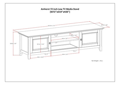 Amherst - Low TV Media Stand - Hickory Brown