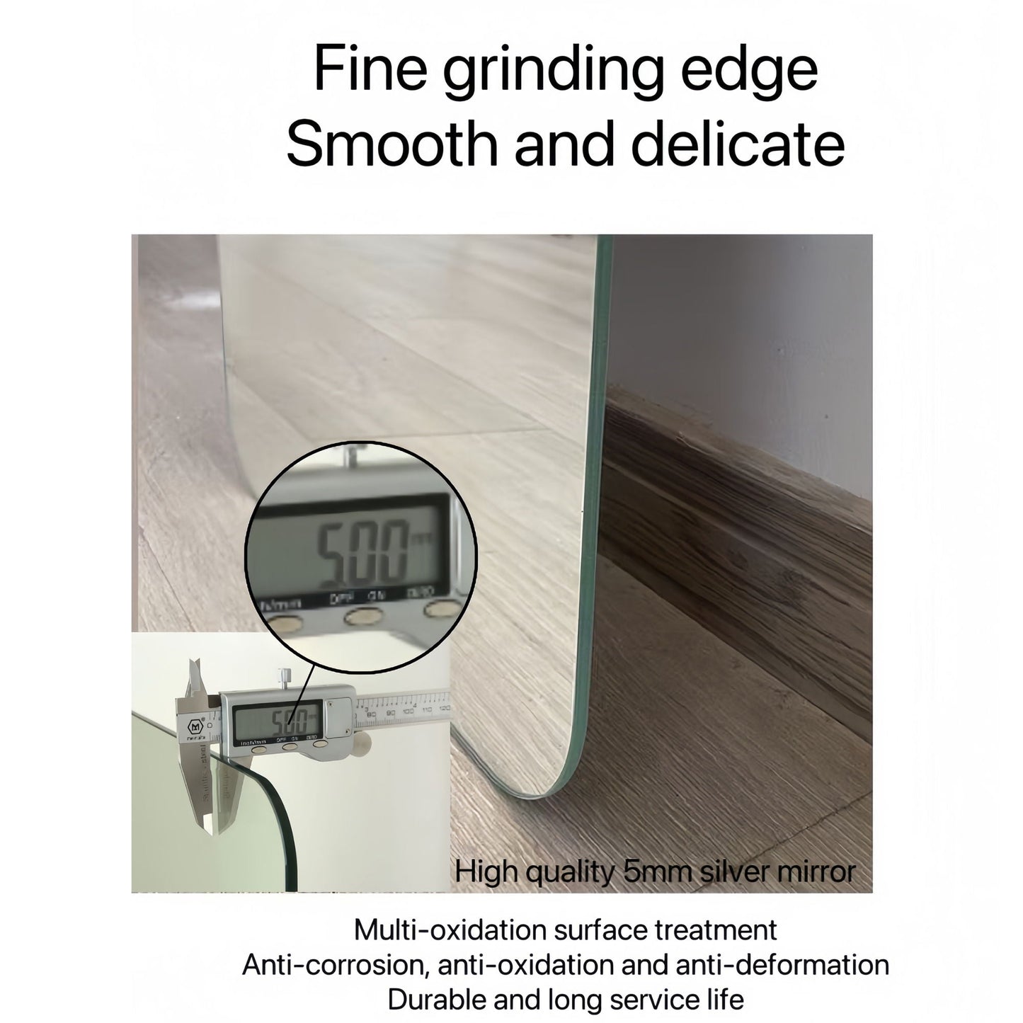 Full Body Round Corner Mirror For Living Room