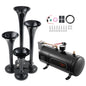 Train Horns Kit, 4 Trumpet Air Horn Kit, 150dB for Pickup Trucks