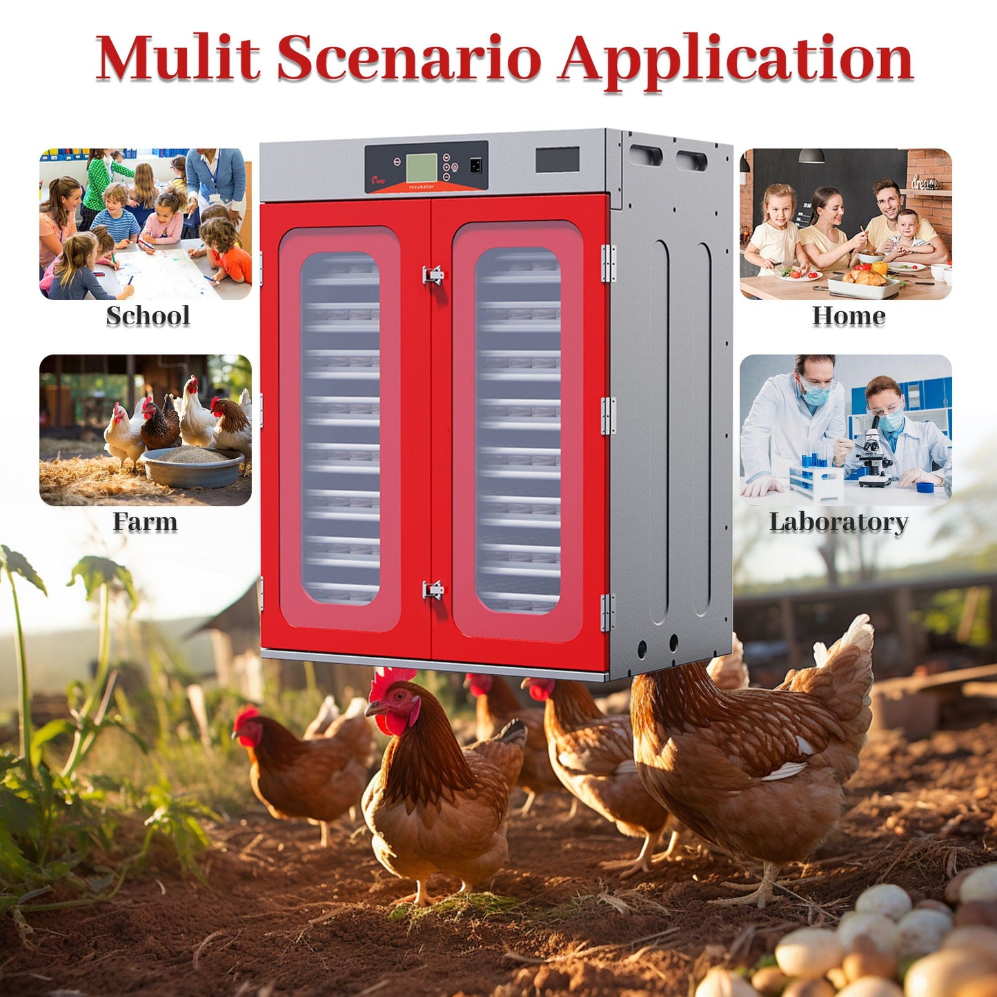 Commercial Egg Digital Cabinet Incubator With Auto Temperature & Humidity Control