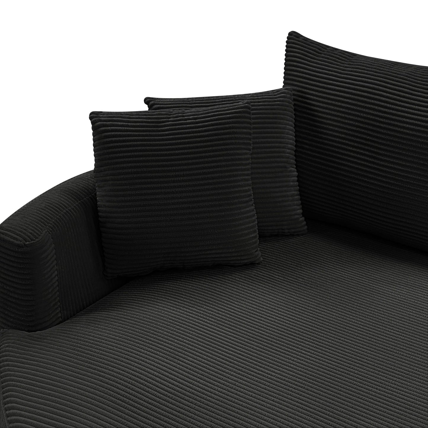Oversized Double Chaise Lounge Sofa With USB Ports