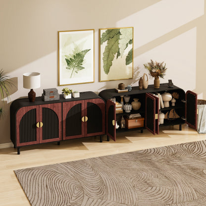 Vintage Arched Sideboard Cabinet with Mid-Century Vintage Style