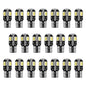 20Pcs T10 SMD5730 LED Light Bulbs 6000K Wedge Light Lamps Dome Map License Plate Car Interior Festoon Lights Kits