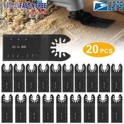 20 Saw Blade Metal Oscillating Multitool Cutter Fit for Fein Multimaster Multi-Max Dewalt Craftsman Ridgid Makita Milwaukee Rockwell