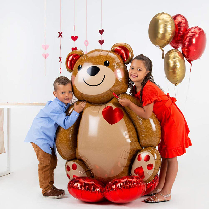 Big Bear Foil Balloon Large Size Love Heart Wedding