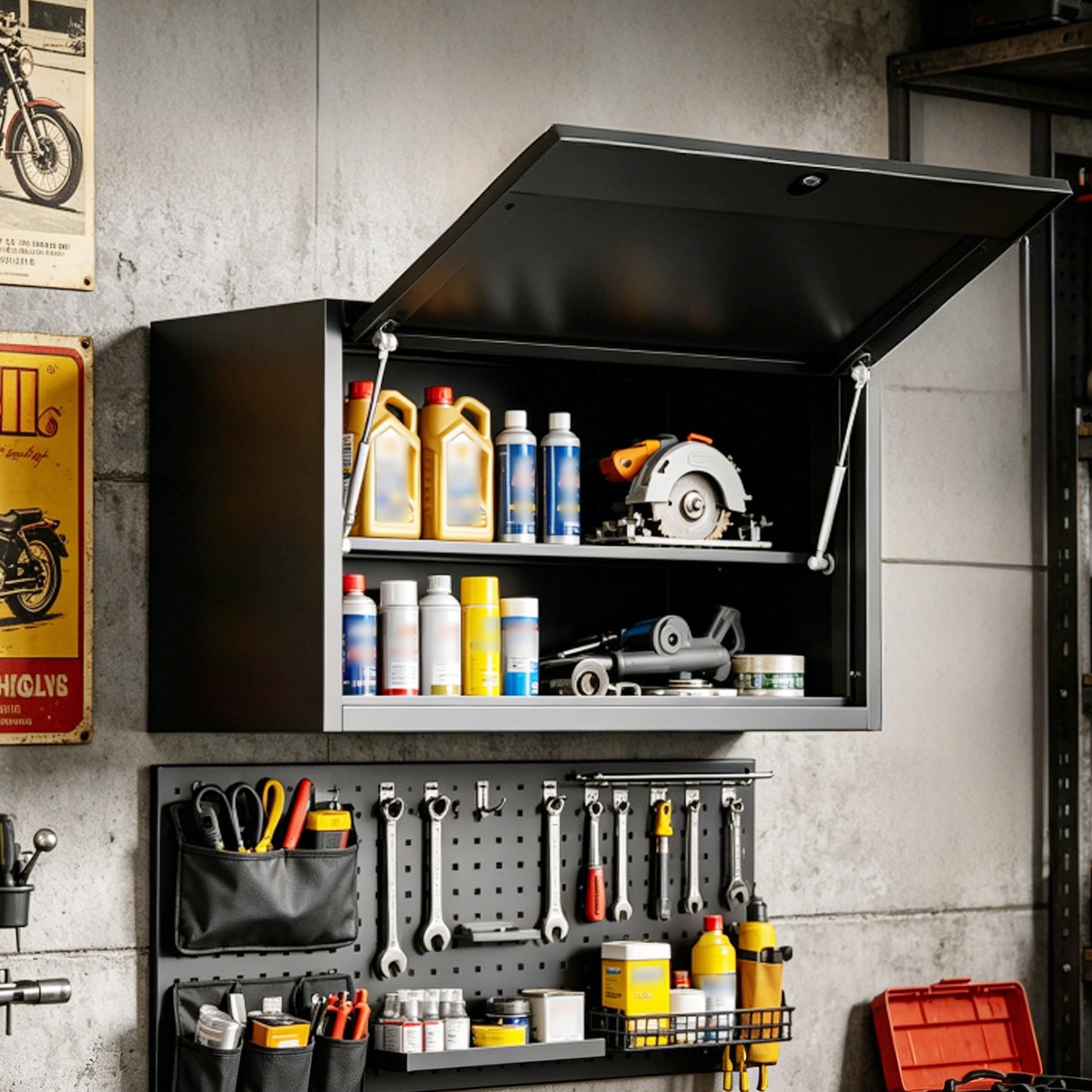Heavy Duty Metal Wall Mounted Tool Storage Cabinet