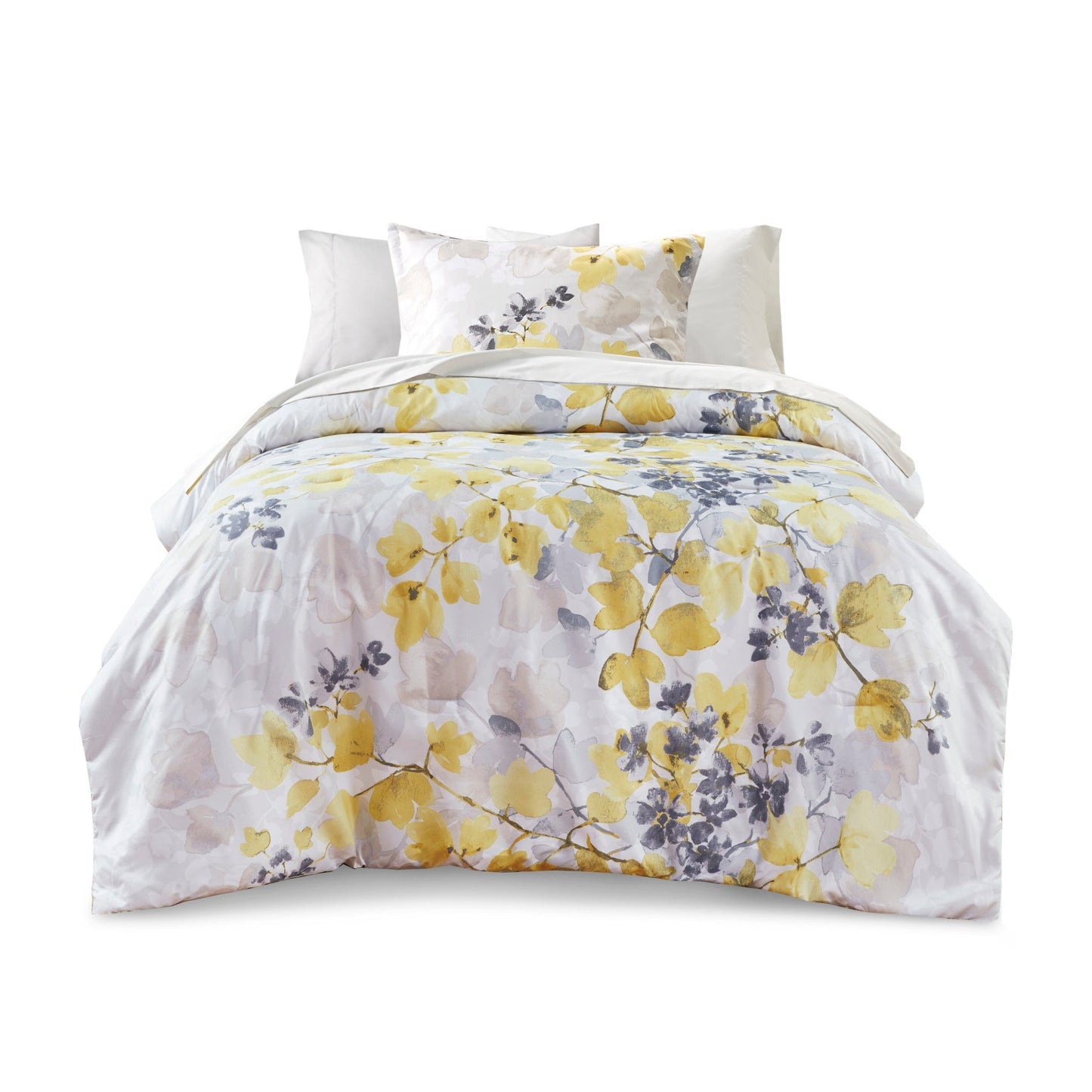 Comforter Set with Bed Sheets Yellow Queen