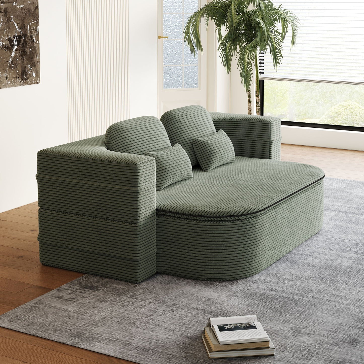2 In 1 Foldable Sofa Bed With Multi Functional Blanket
