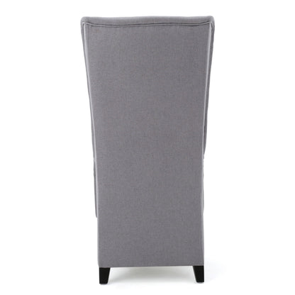 Alight Upholstered Dining Chair With High Back And Birch Wood Legs