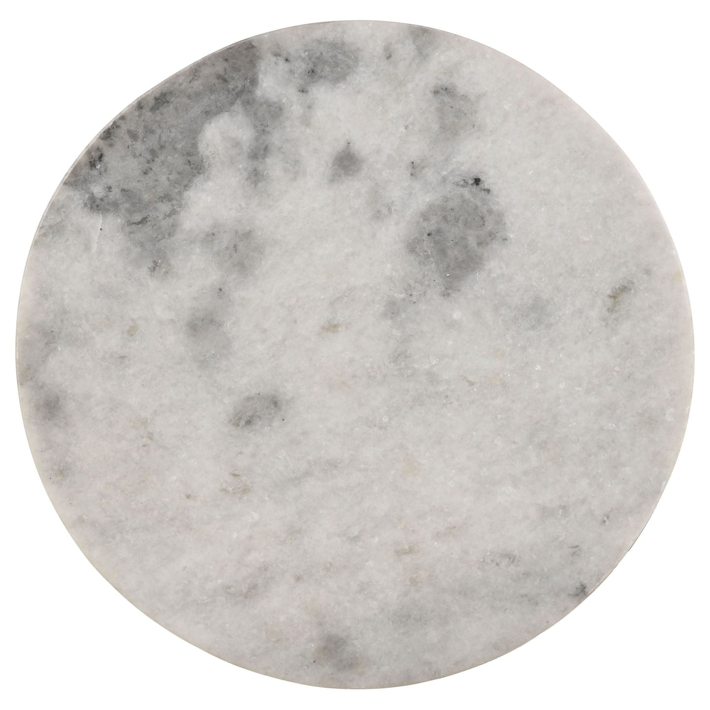 Balboa - Round Accent Side Table With Sculptural Base - White